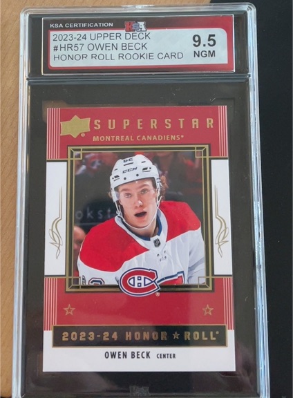 2023-24 Upper Deck Series 2 Honor Roll #HR57 Owen Beck — front