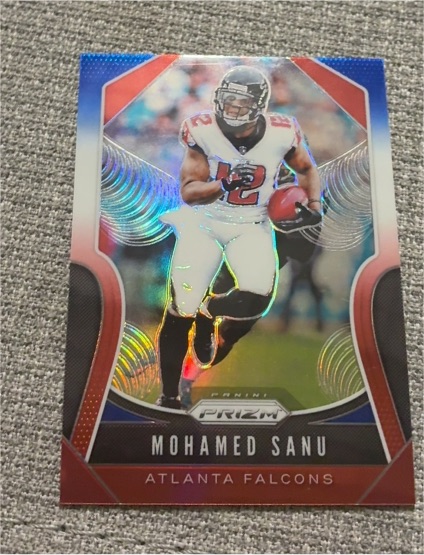 2019 Panini Prizm Red White & Blue Prizm #168 Mohamed Sanu — front