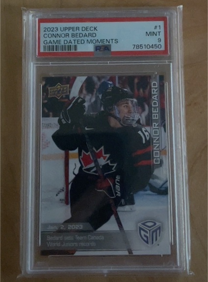 2023 Upper Deck Game Dated Moments #1 Connor Bedard — front