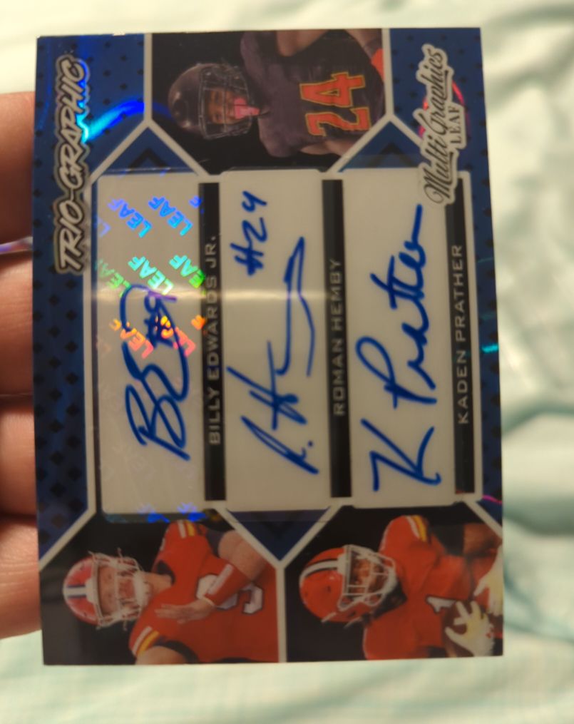 2024 Leaf Trio Graphic Multi Graphics Leaf Football Card — front