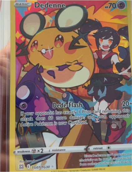 2022 Pokemon Sword & Shield Brilliant Stars Trainer Gallery #TG07/TG30 Dedenne — front