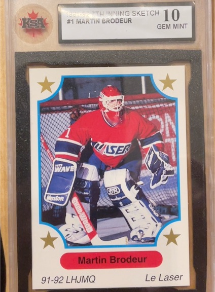 1991-92 7th Inning Sketch #1 Martin Brodeur — front