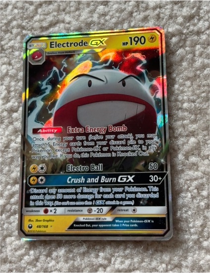 2018 Pokémon TCG Celestial Storm #48 Electrode GX — front