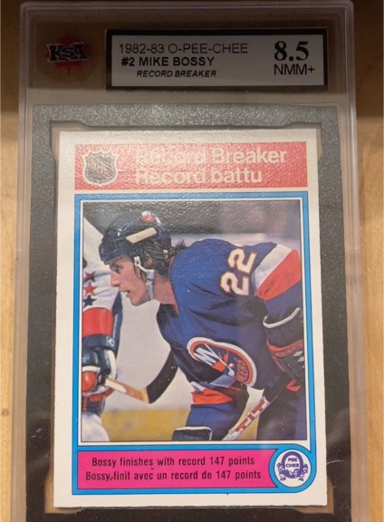 1982-83 O-Pee-Chee #2 Mike Bossy Record Breaker — front