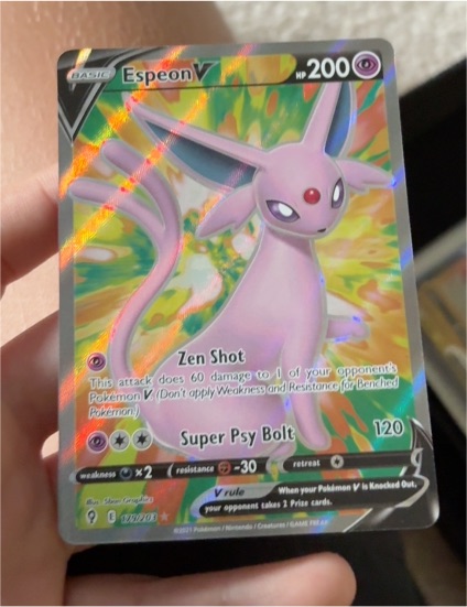 2021 Pokémon Evolving Skies #179 Espeon V — front