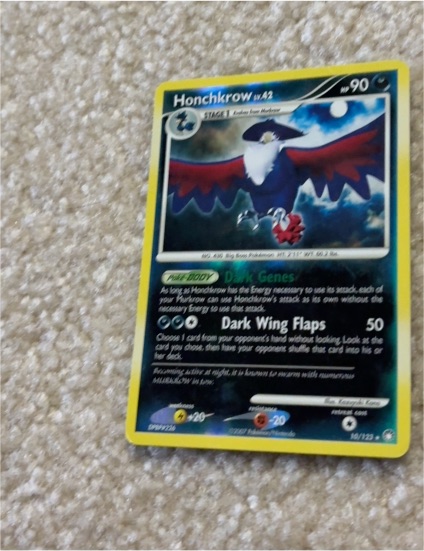 2007 Pokémon Mysterious Treasures #10 Honchkrow — front