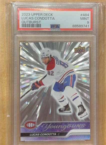 2023 Upper Deck #484 Lucas Condotta Outburst Silver — front