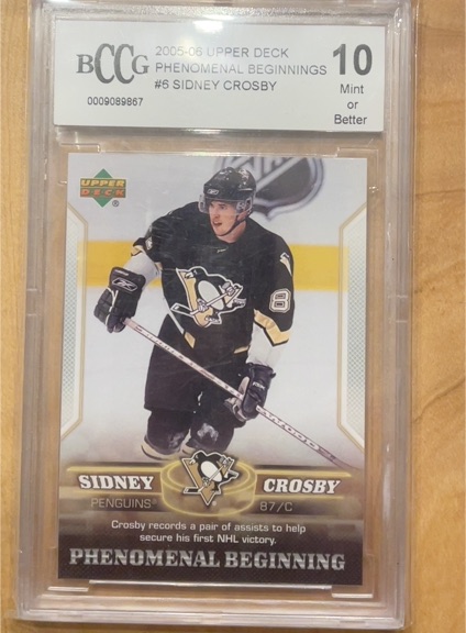 2005-06 Upper Deck #6 Sidney Crosby Phenomenal Beginnings — front