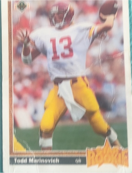 1991 Upper Deck #18 Todd Marinovich — front