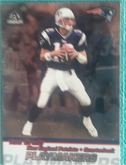 2002 Pacific Adrenaline Playmakers #16 Tom Brady — front