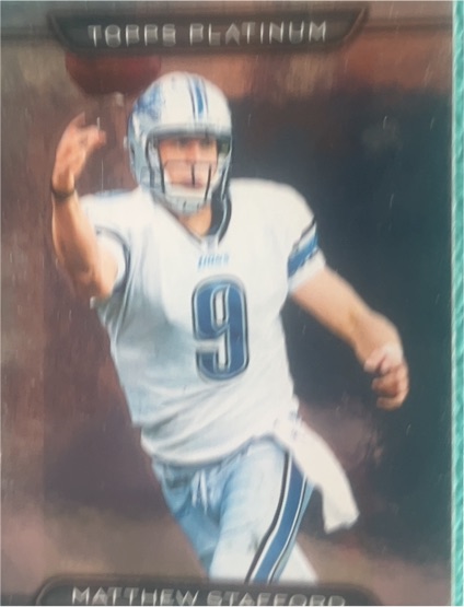 2010 Topps Platinum #9 Matthew Stafford — front