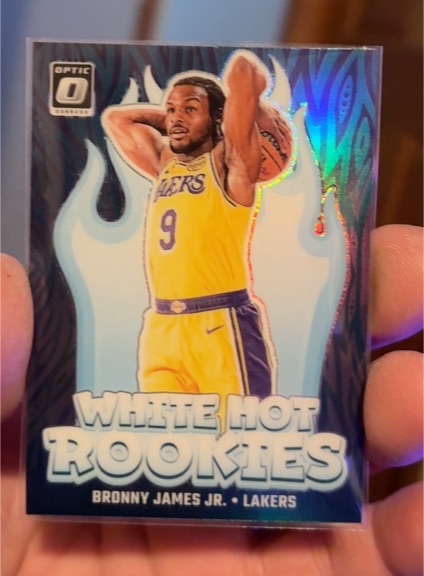 2024-25 Donruss Optic #15 Bronny James Jr White Hot Rookies — front