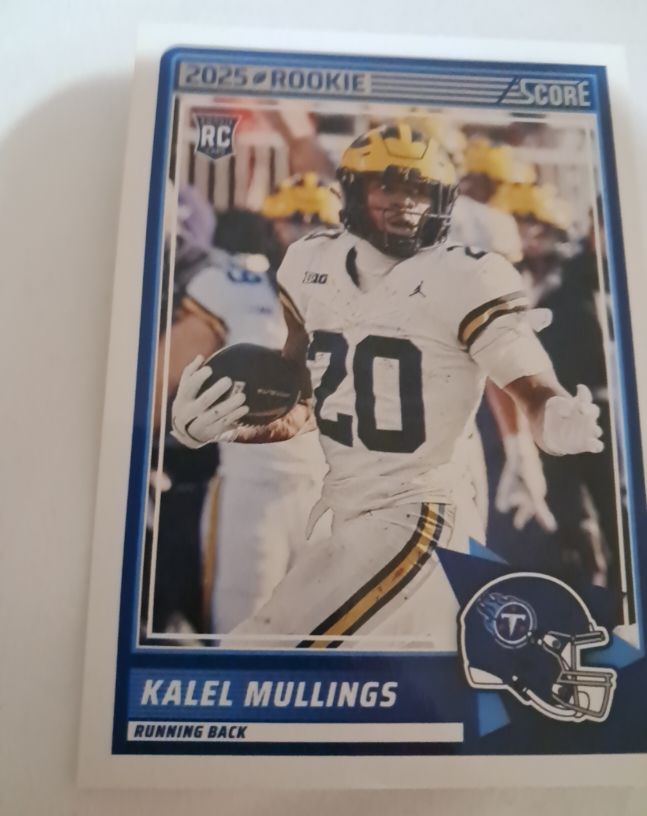 2025 Panini Score #62 Kalel Mullings Rookie Tennessee Titans — front