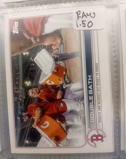 2022 Topps #229 Double Bath Xander Bogaerts Christian Vazquez — front
