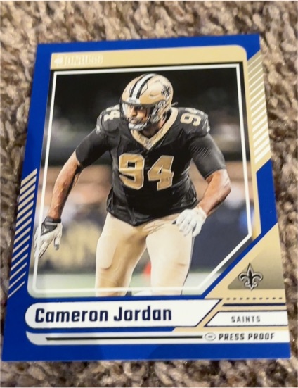 2024 Panini Donruss #246 Cameron Jordan Press Proof Blue — front