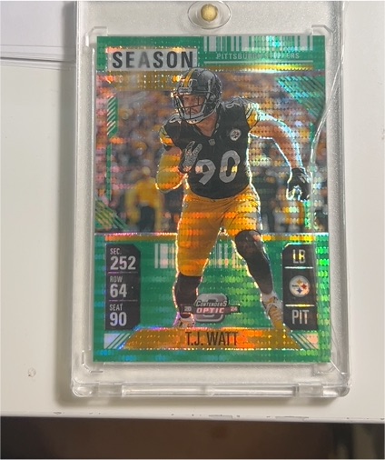 2020 Panini Contenders Optic #252 T.J. Watt — front