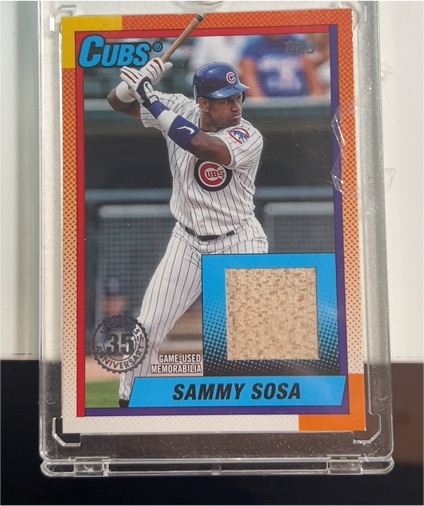 2025 Topps Series 1 1990 Topps Baseball Relic #T90R-SSO Sammy Sosa — front