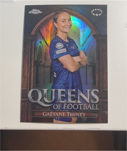 2023-24 Topps Chrome UEFA Women's Queens of Football #QF-17 Gaëtane Thiney — front