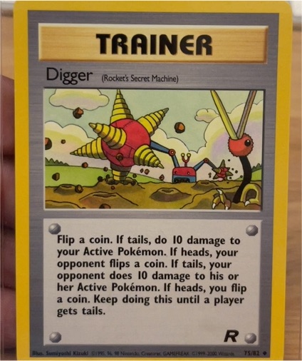 1999 Pokémon Team Rocket #75 Digger — front