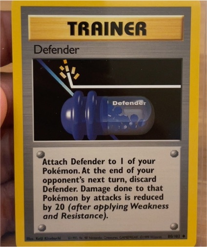 1999 Pokémon Base Set #80 Defender — front