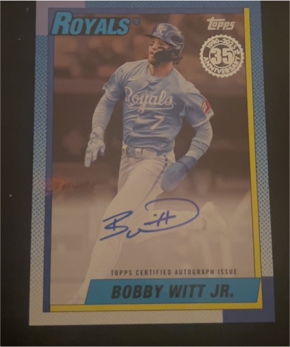 2025 Topps Series 1 1990 35th Anniversary #90AU-BW Bobby Witt Jr. — front