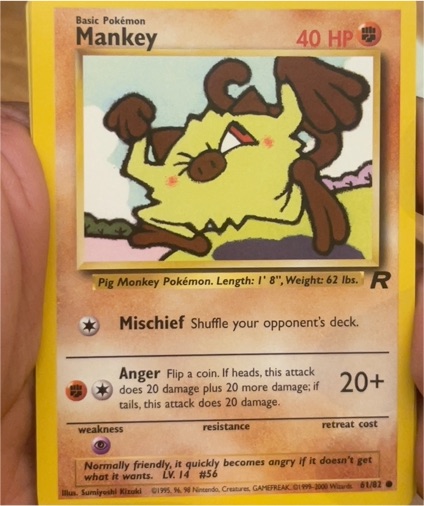 2000 Team Rocket #61 Mankey — front