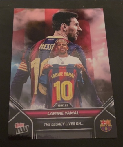 2025 Topps Now #2 Lamine Yamal The Legacy Lives On — front
