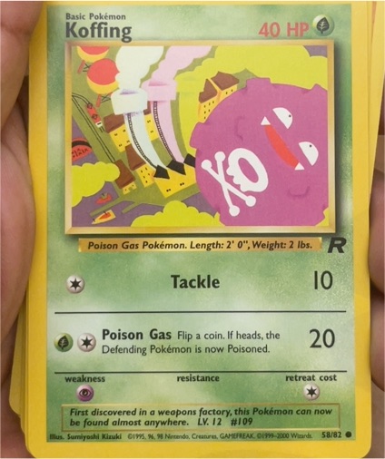 2000 Team Rocket #58 Koffing — front