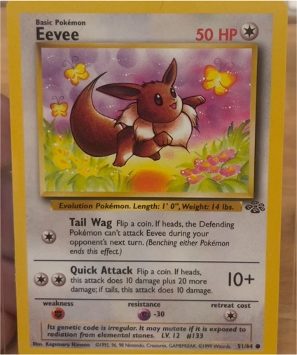 1999 Jungle #51 Eevee — front