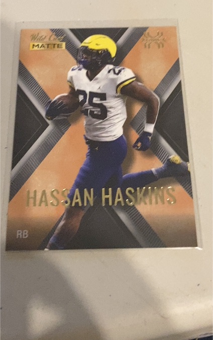 2022 Wild Card Matte X-Plode #MXP-19 Hassan Haskins — front