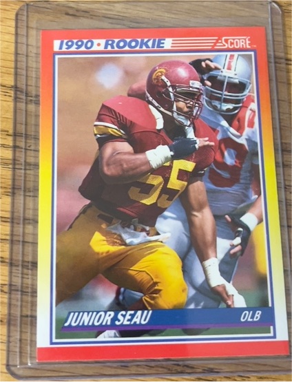 1990 Score #302 Junior Seau — front