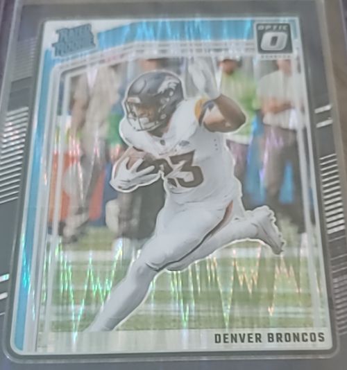 2024 Donruss Optic #206 Audric Estime Purple Shock — front