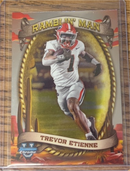 2024 Bowman University Chrome #RM-2 Trevor Etienne Ramblin' Man — front