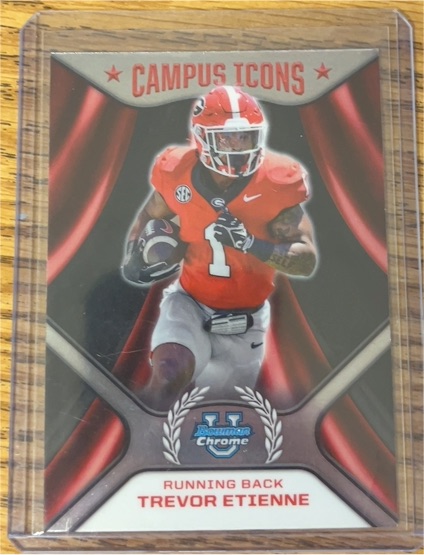 2024 Bowman University Chrome #CI-11 Trevor Etienne Campus Icons — front