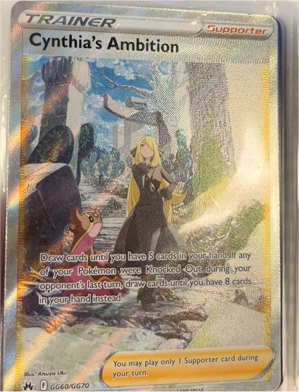 2023 Pokémon Crown Zenith GG60 Cynthia's Ambition — front