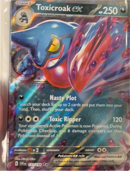 2023 Pokémon Scarlet & Violet #131 Toxicroak ex — front