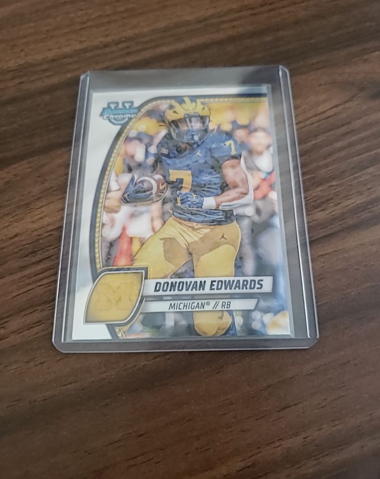 2024 Bowman University Chrome #66 Donovan Edwards — front