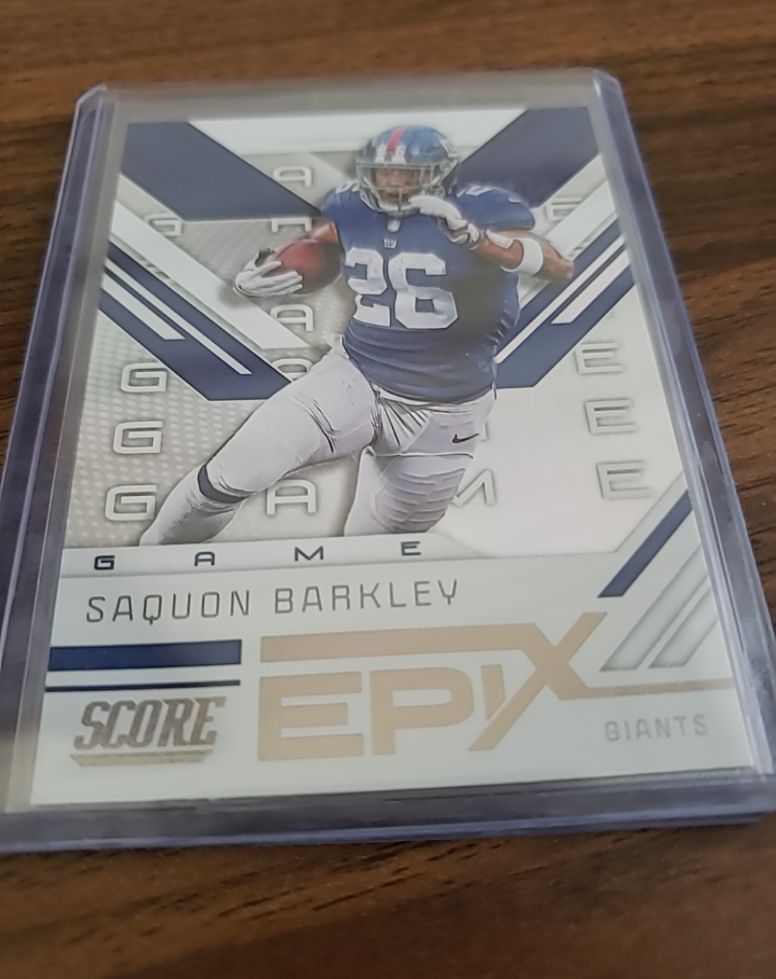 2019 Panini Score Epix Game #EG-8 Saquon Barkley — front