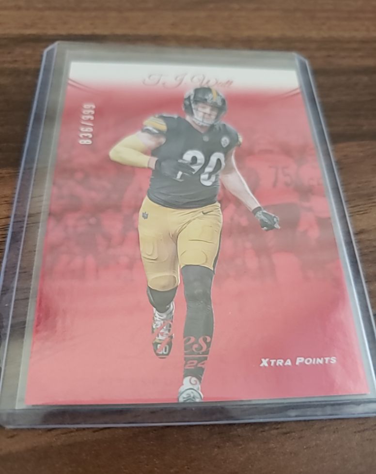 2024 Panini Prestige #253 T.J. Watt Red Xtra Points #/999 — front