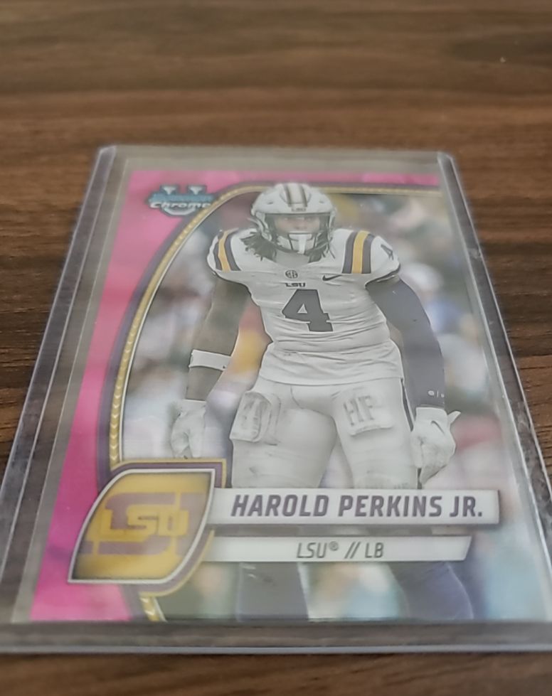 2024 Bowman Chrome University #194 Harold Perkins Jr LSU Tigers — front