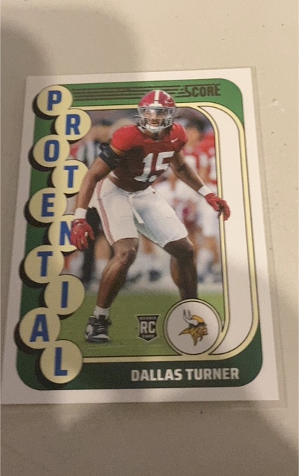 2024 Panini Score #17 Dallas Turner Protential Rookie — front