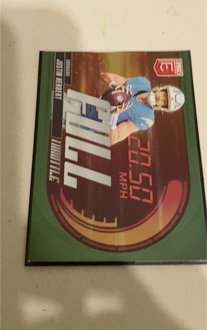 2025 Panini Donruss Elite #20 Justin Herbert Full Throttle — front