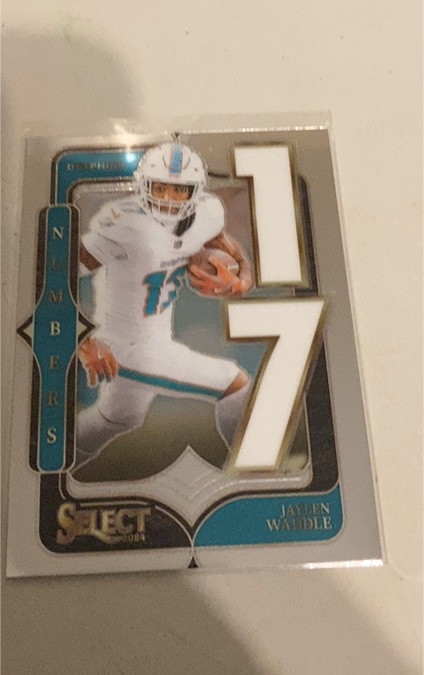 2024 Panini Select Numbers #17 Jaylen Waddle — front