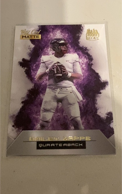 2022 Wild Card Matte #RH-3 Bailey Zappe Rookie Heat — front