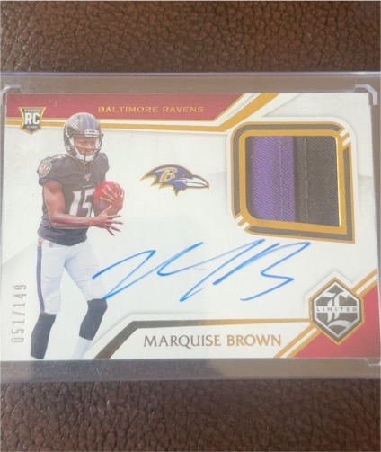 2019 Panini Limited #107 Marquise Brown — front