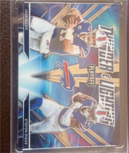 2021 Panini Playoff Thunder & Lightning #TL-8 Josh Allen / Stefon Diggs — front