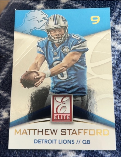 2015 Panini Donruss Elite #9 Matthew Stafford — front