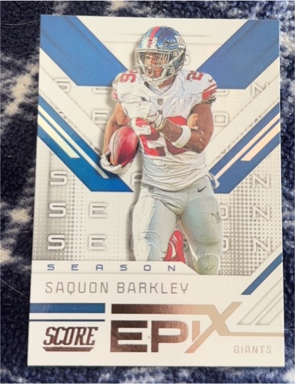 2019 Score Epix Season #ES-8 Saquon Barkley — front