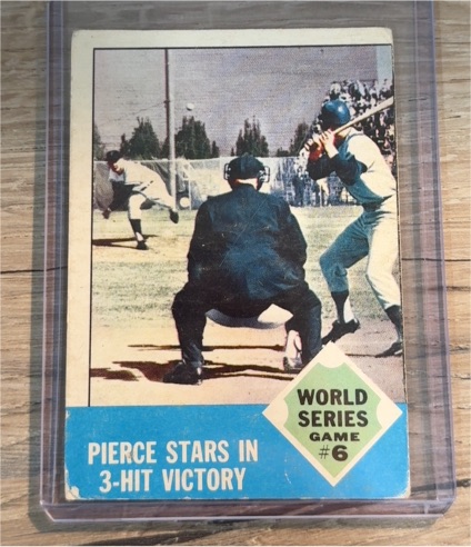 1963 Topps #147 World Series Game 6 Billy Pierce — front