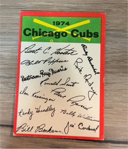 1974 Topps #NNO Chicago Cubs Team Checklist — front